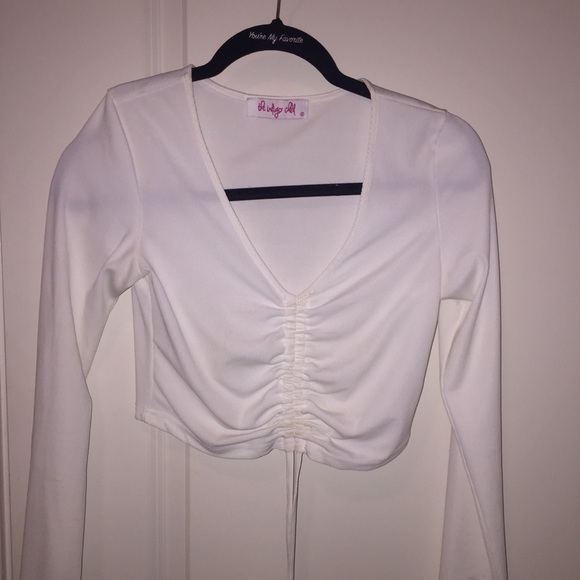 The Indigo Child, drawstring Cropped Shirt - Picture 1 of 2